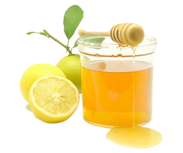A mixture of lemon and honey in hot water for your better health!